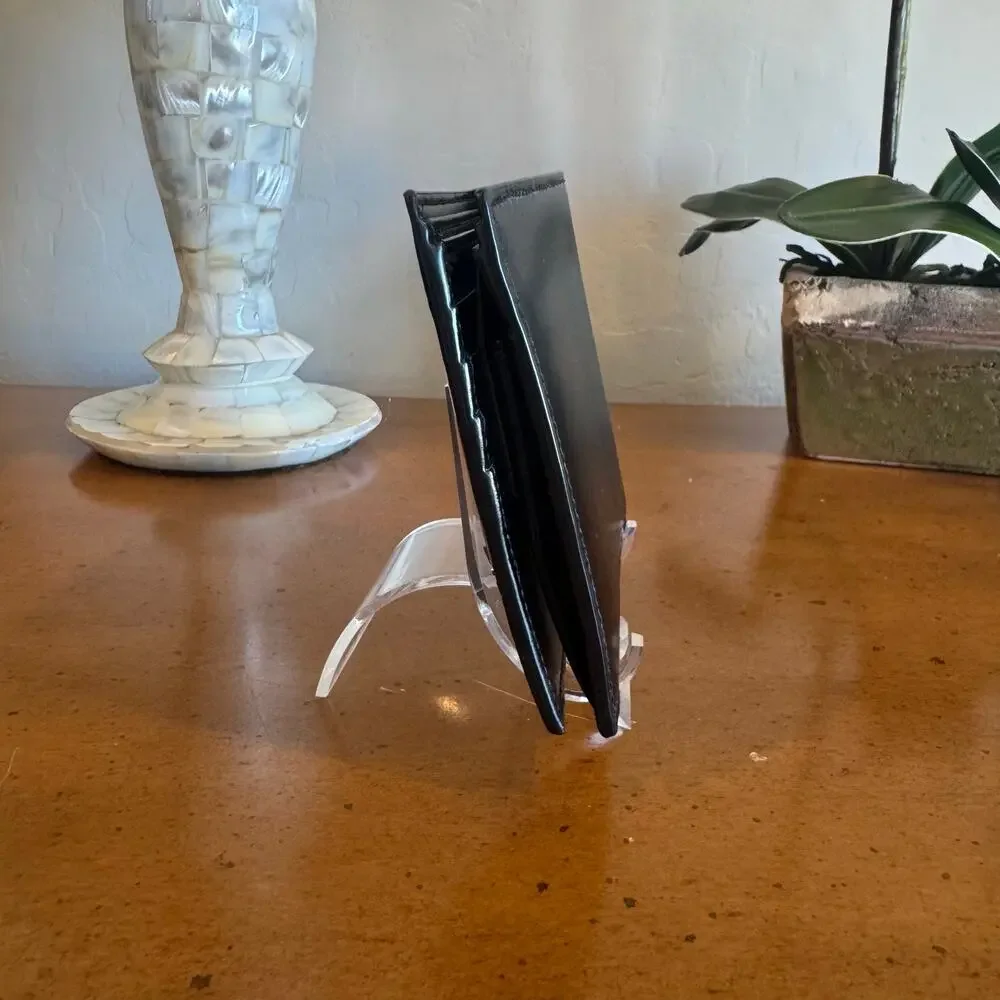 SAINT LAURENT YSL Monogram Bifold Wallet Black Leather